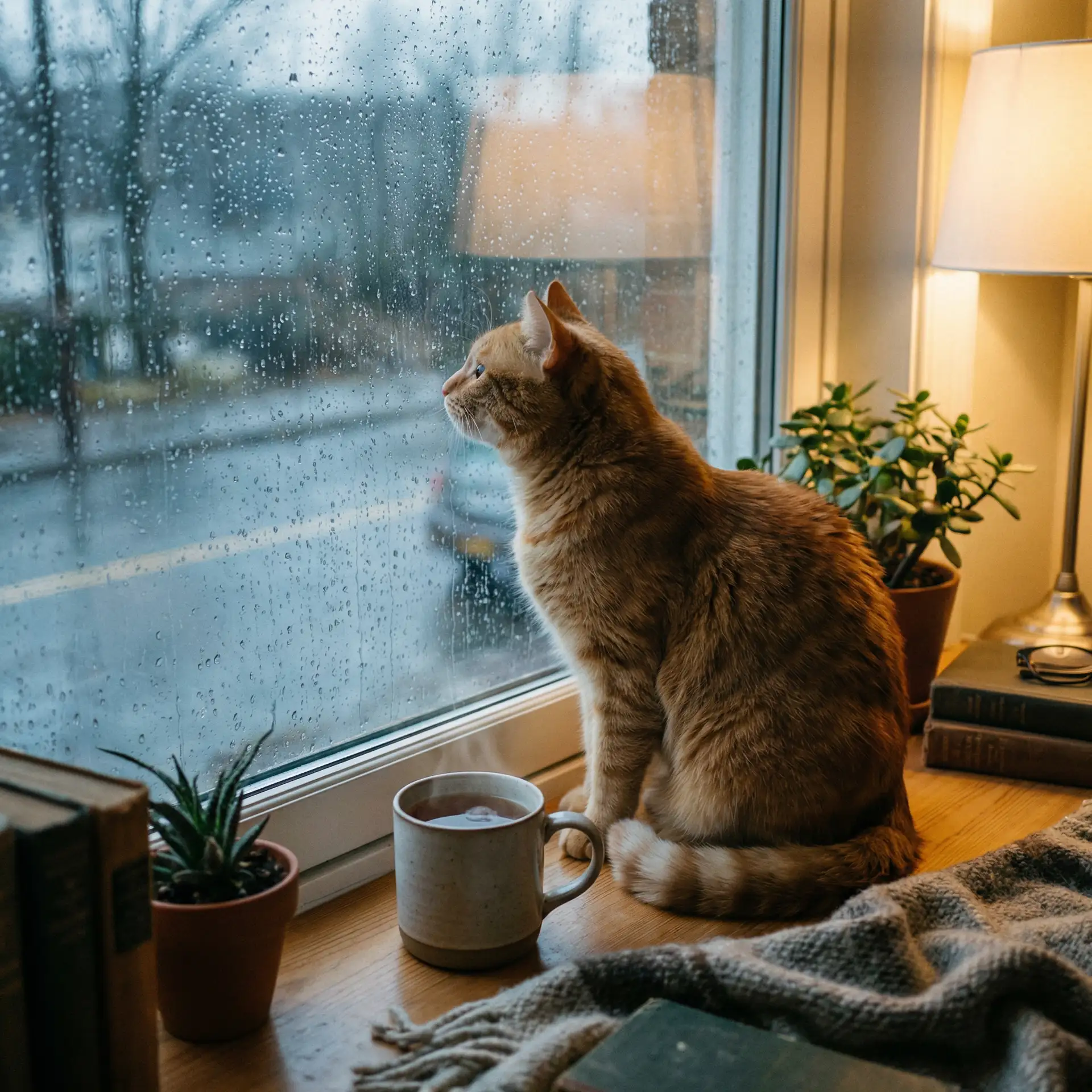 猫咪望着窗外的雨 - 黑料不打烊TTTZZZ668.SU网页入口